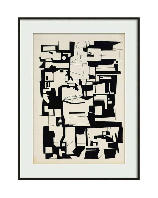 Интерьерный постер Untitled – 1938 60х80 бело-черного цвета
