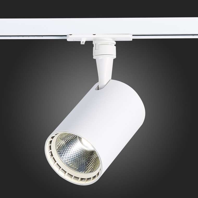 Св-к трек. Белый LED 1*20W 3000K 1 800Lm Ra?80 24° IP20 L118xW78xH174 100-240V Однофазная трековая система