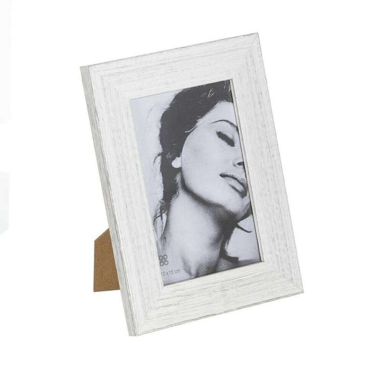Фоторамка Белый Серый Деревянный Стеклянный 15 x 1 x 20 cm