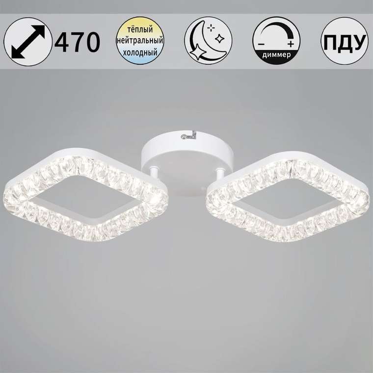 Потолочный светильник 09848-0.3-02A WH (акрил, цвет прозрачный)