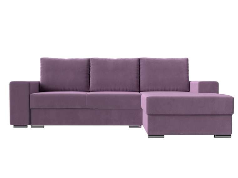 Угловой диван-кровать Дрезден сиреневого цвета правый угол