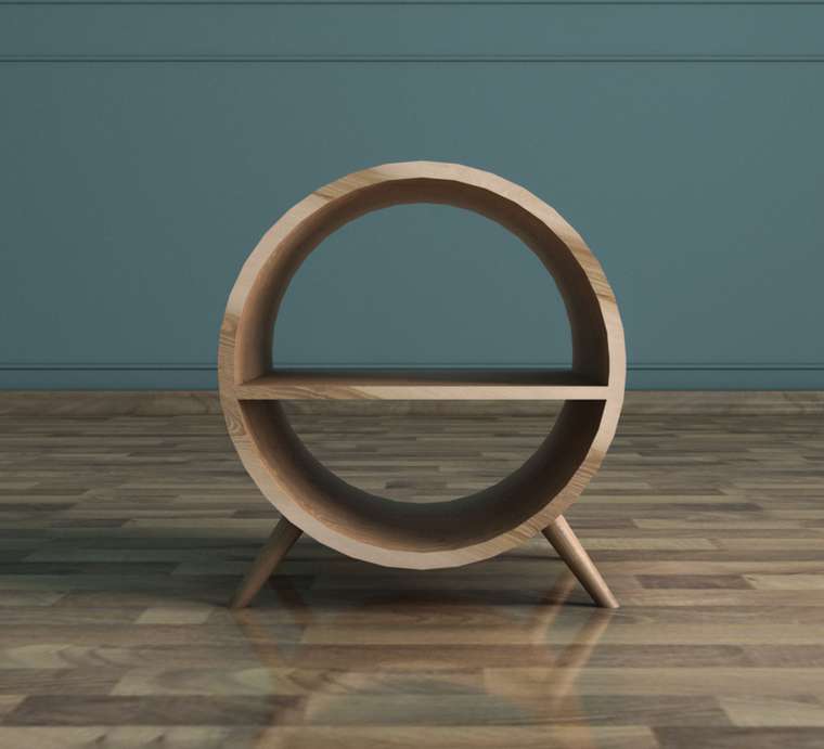 Тумба "Ellipse" круглая с полкой