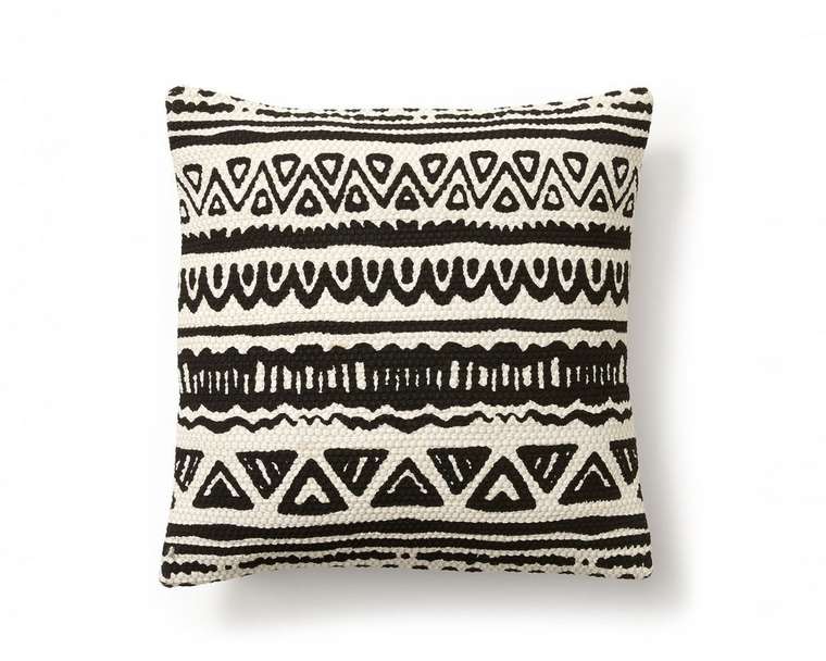  Чехол на подушку Seward черно-белого цвета