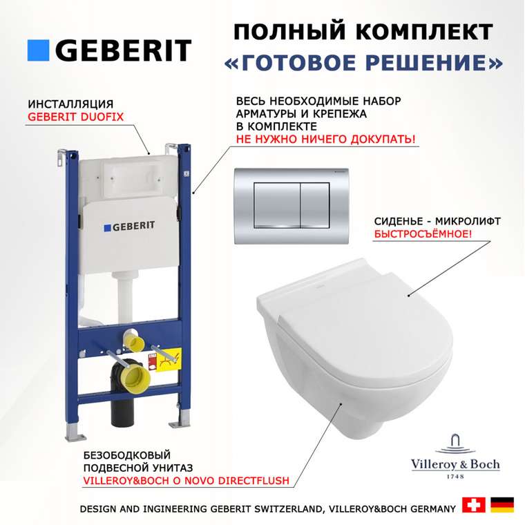Комплект 3 в 1 инсталляция Duofix