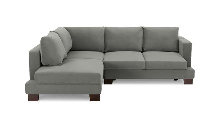 Угловой диван-кровать Дрезден серого цвета