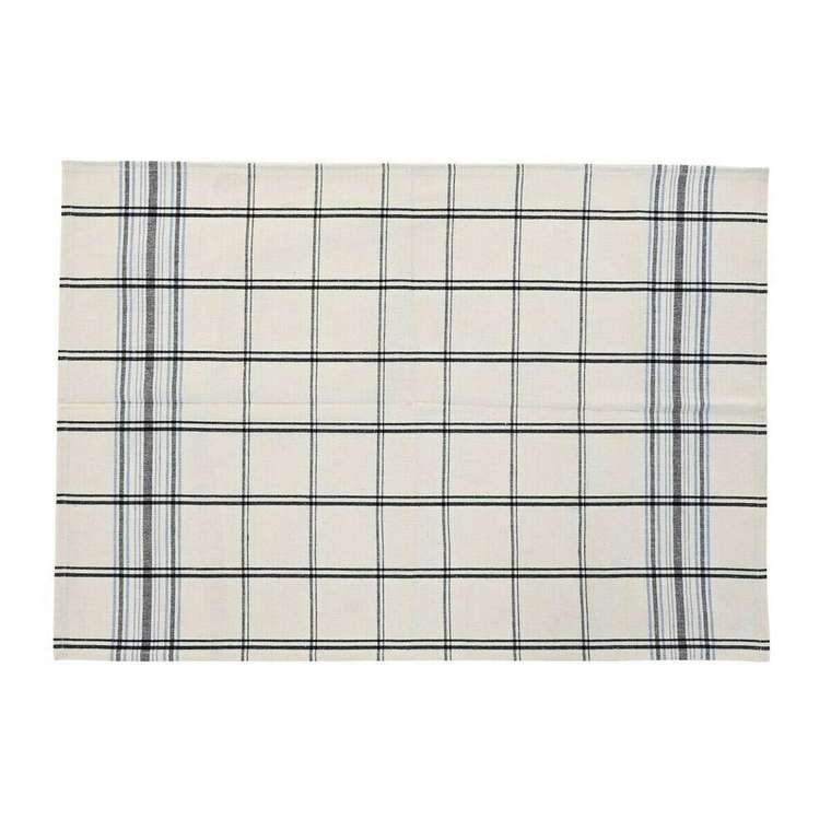 Фартук с карманом DKD Home Decor 70 x 1 x 85 см Чёрный Бежевый Синий Хлопок