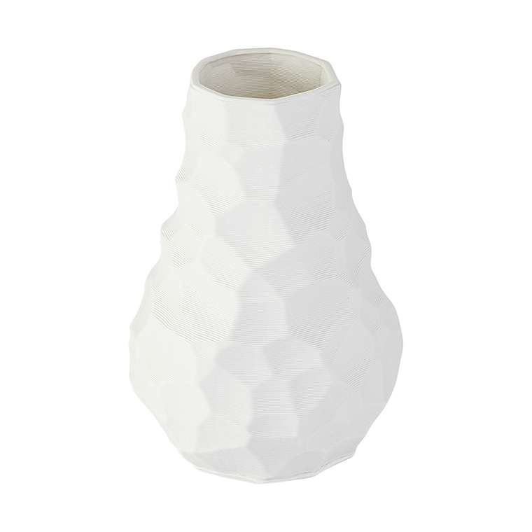 Ваза для сухоцветов Printed Art Stone белого цвета
