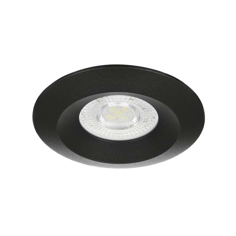 Встраиваемый светильник под лампу MR11 с цоколем GU10 черный Wolta Acento WDL-MR11/02BL-R