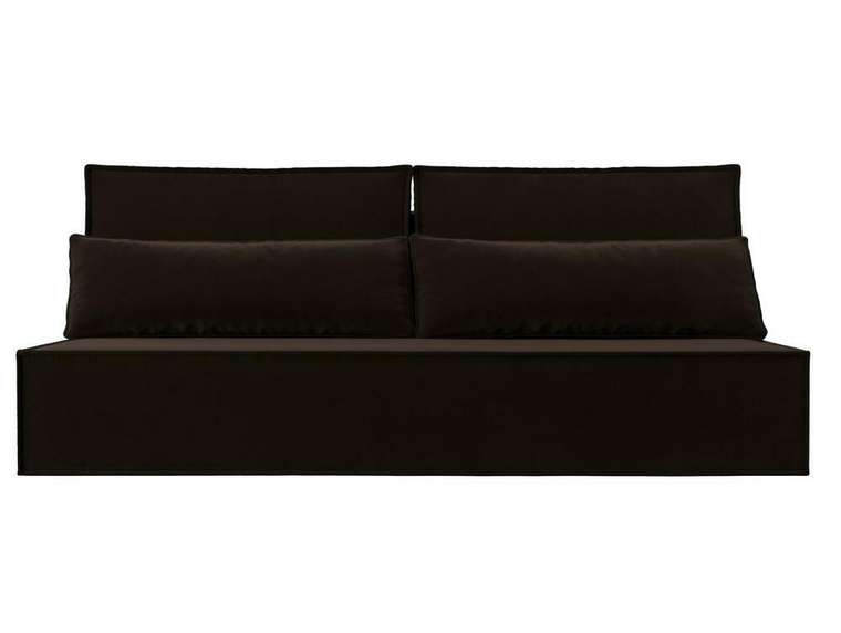 Прямой диван-кровать Фабио Лайт коричневого цвета