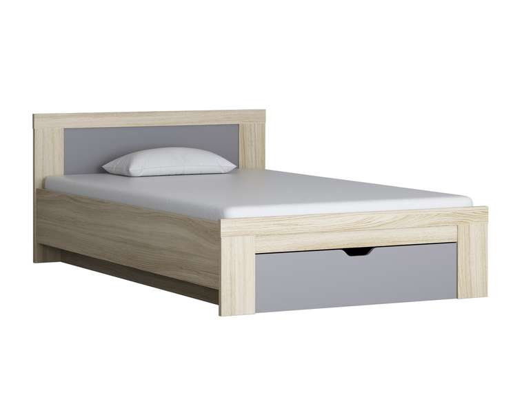 Кровать с ящиком Дельта Нэкст 120х200 серого цвета