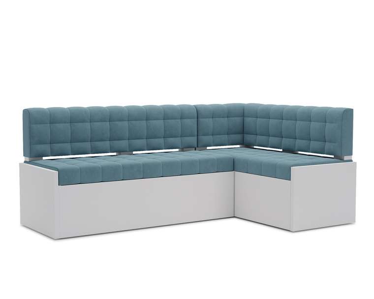 Угловой диван-кровать Ганновер M бело-голубого цвета правый угол