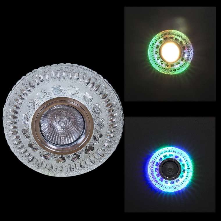 Встраиваемый светильник 10499-9.0-001CNB MR16+LED3W CL/RGB (полимер, цвет прозрачный)
