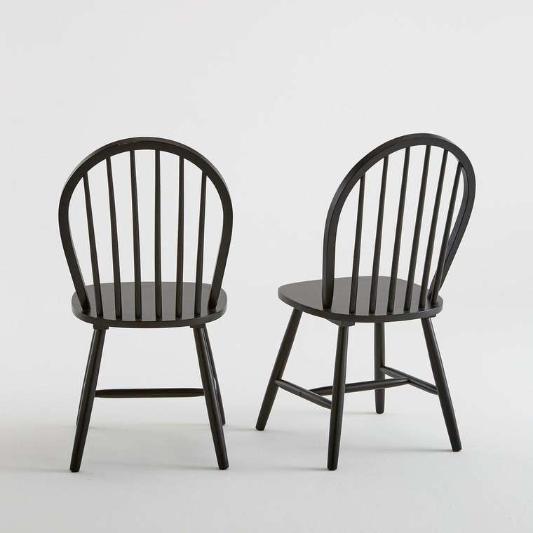Комплект из двух стульев Windsor черного цвета