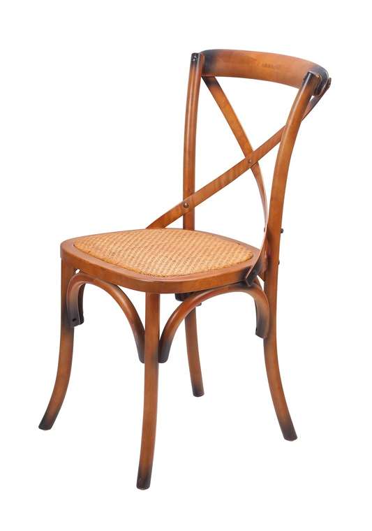 Венский стул Cross back foxy оранжевого цвета