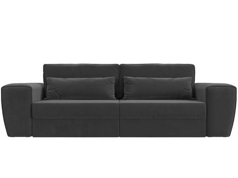 Прямой диван-кровать Лига 008 серого цвета