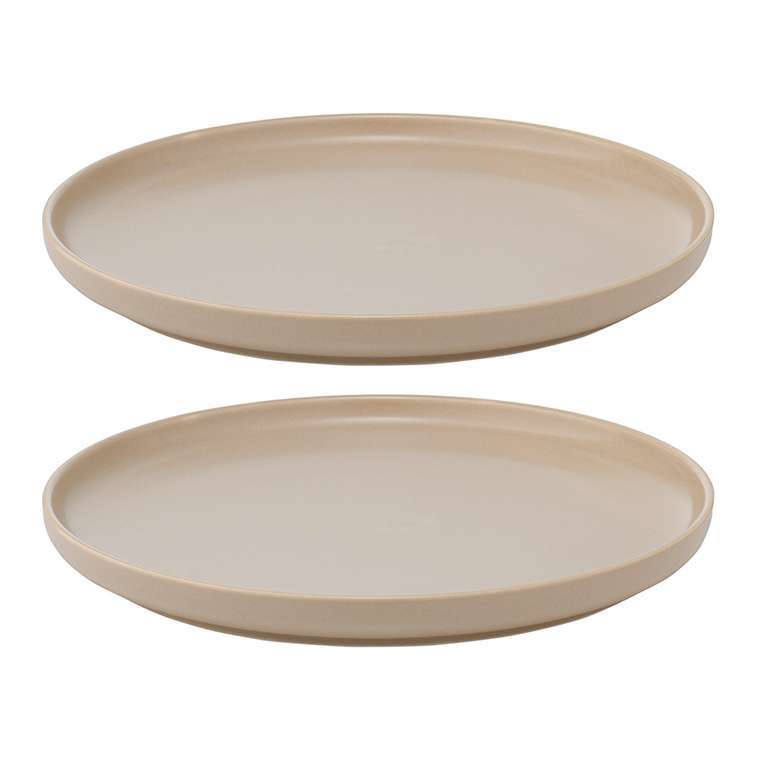 Набор из двух тарелок бежевого цвета из коллекции essential, 20 см