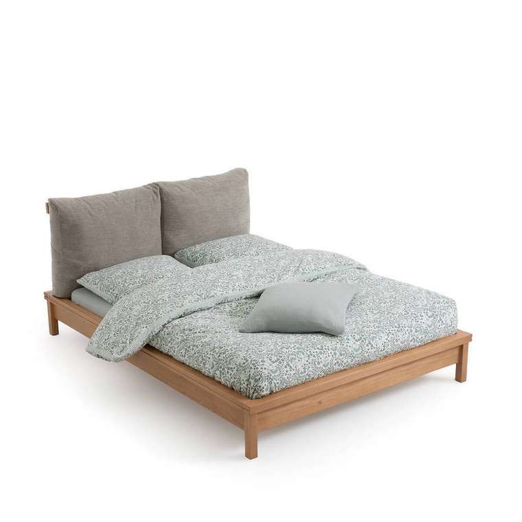 Кровать с кроватным основанием Gabin 160х200 бежевого цвета