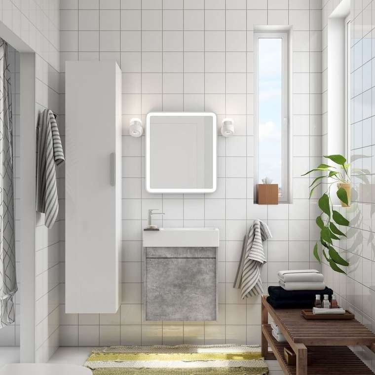 Тумба для комплекта Artamp;Max Family R, 50, подвесная, Cemento Veneto