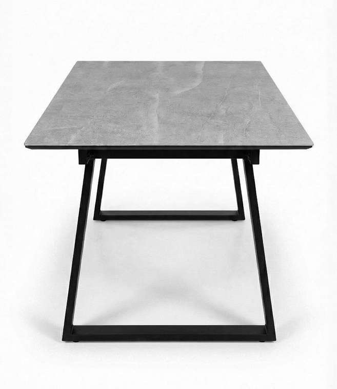 Раздвижной обеденный стол DikLine DZ160 черно-серого цвета