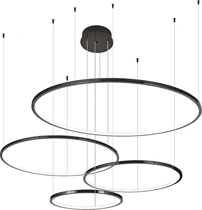 Потолочный светильник подвесной освещает 15 м? Newport 15000 15104/S black glossy кольцо