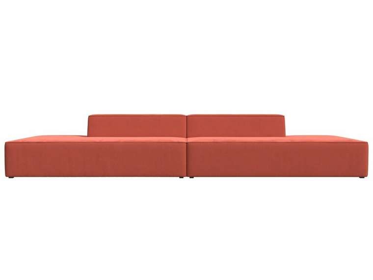 Прямой модульный диван Монс Лофт кораллового цвета