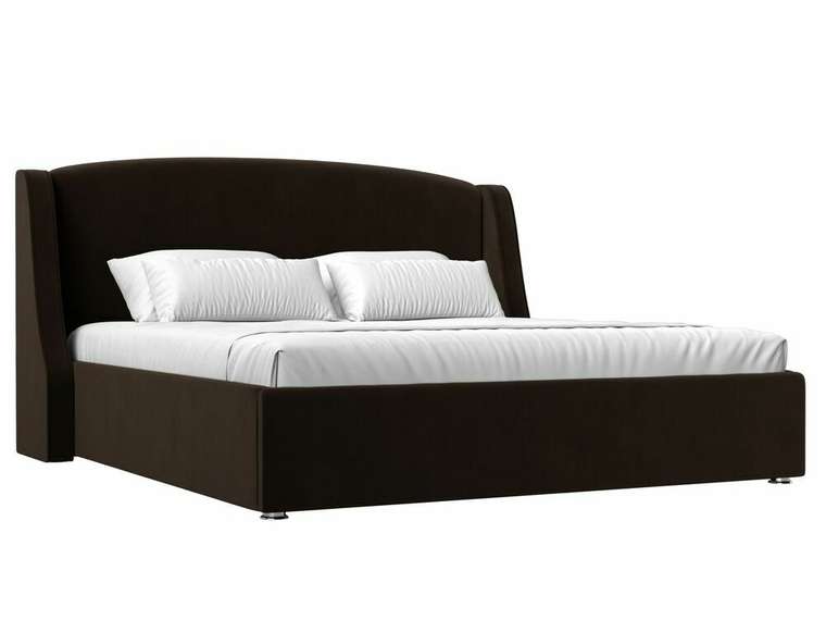 Кровать Лотос 200х200 темно-коричневого цвета с подъемным механизмом