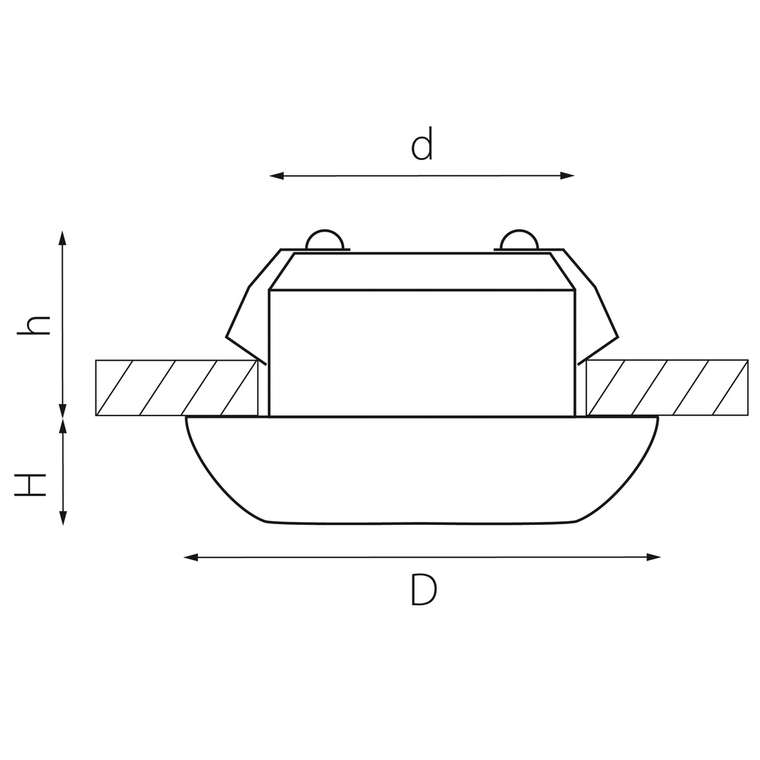 Светодиодный встраиваемый светильник Monde 4000K S белого цвета 