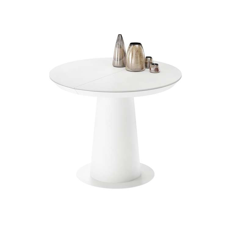 Раздвижной обеденный стол Зир М белого цвета