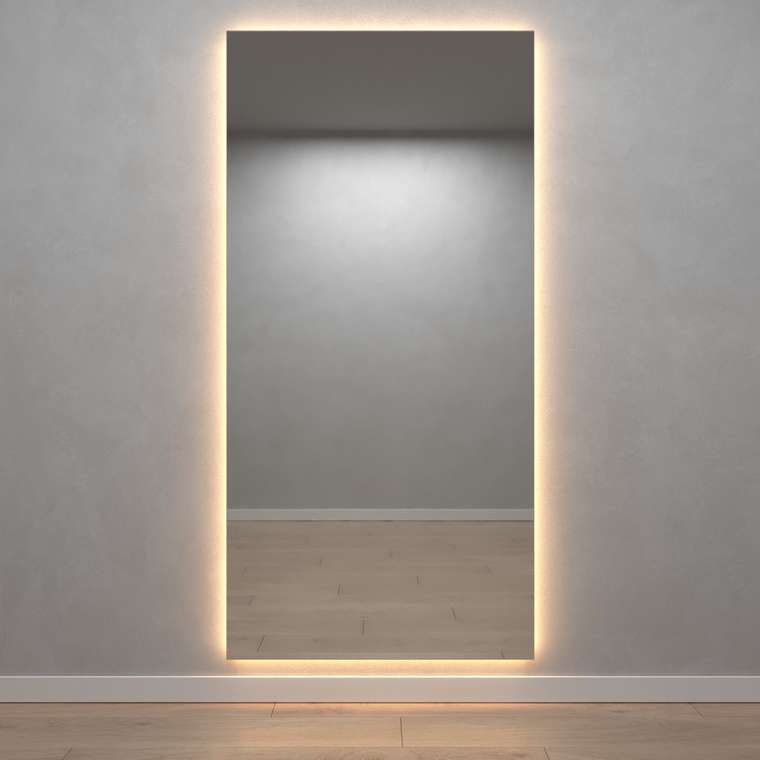 Настенное зеркало Halfeo NF LED XL с тёплой подсветкой 
