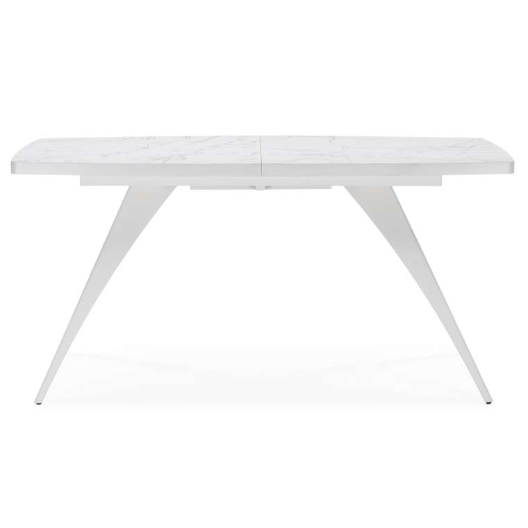Раздвижной обеденный стол Лардж белого цвета