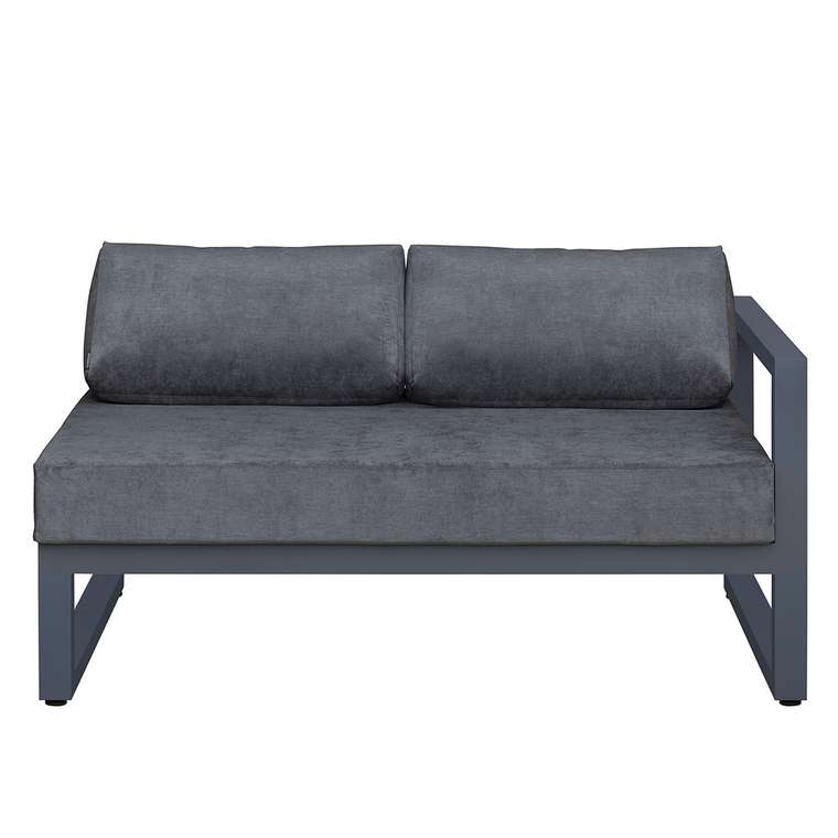 Диван Capri серого цвета с правым подлокотником 