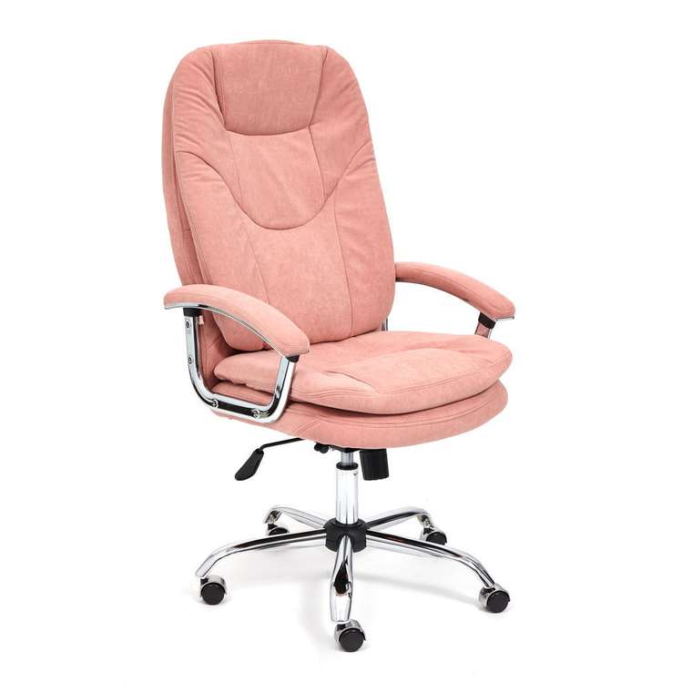 Кресло офисное Softy розового цвета 