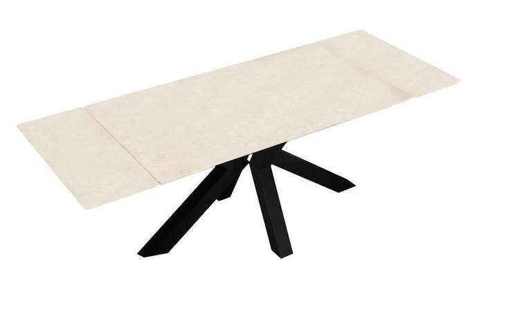 Раздвижной обеденный стол DikLine SFE140 черно-бежевого цвета