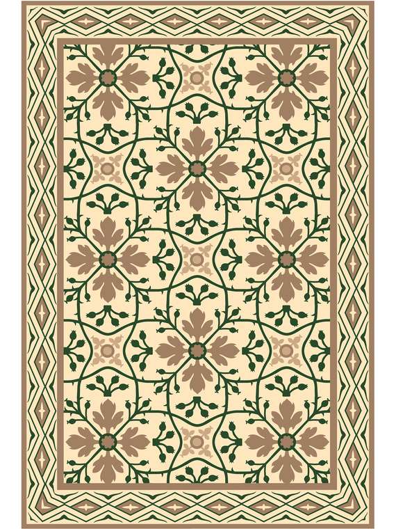 Коврик Rubber roots 50x80 бежевого цвета