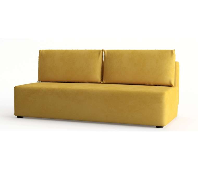 Диван-кровать из велюра Daimond желтого цвета