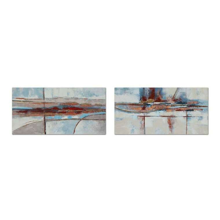 Картина 140 x 2,8 x 70 cm Абстракция современный (2 штук)