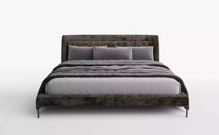 Кровать Blanche 180х200 темно-коричневого цвета без подъемного механизма