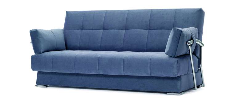Раскладной диван с подлокотниками Delux GALAXY синего цвета