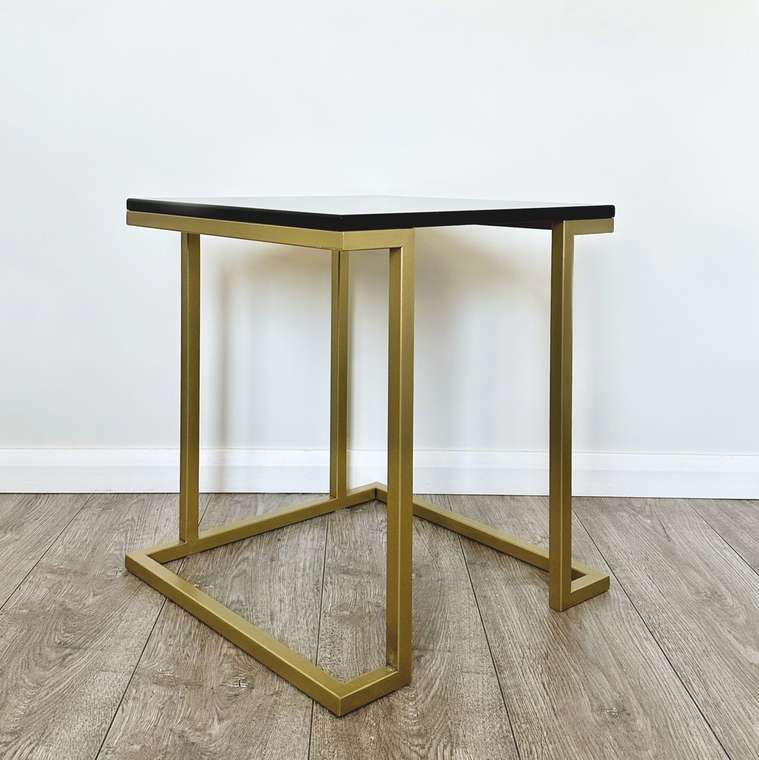 Кофейный стол Clip L черно-золотого цвета