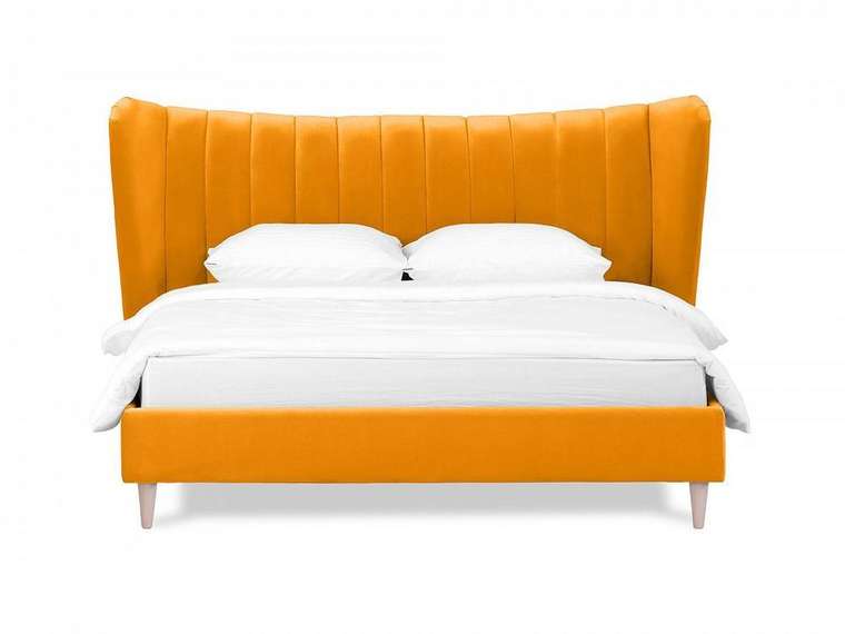 Кровать Queen Agata L 160х200 желтого цвета