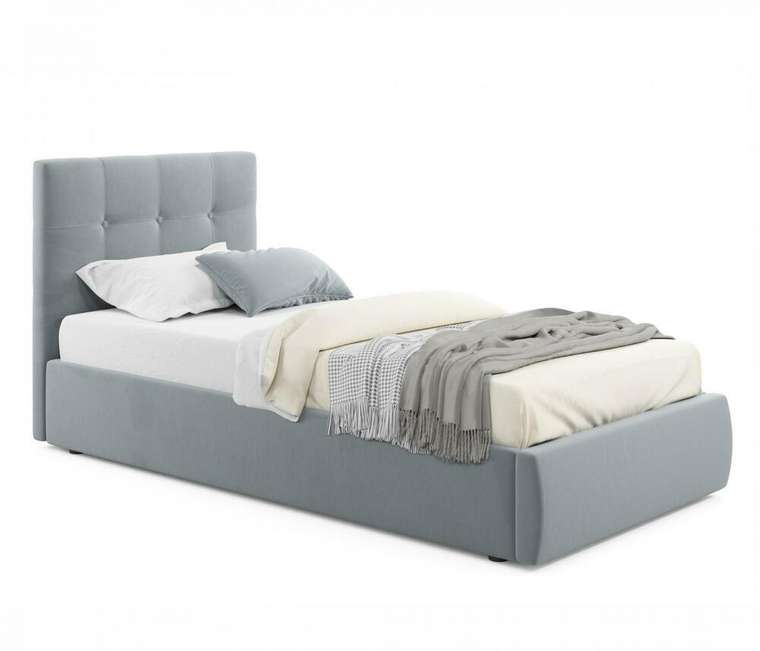 Кровать Selesta 90х200 с матрасом серого цвета
