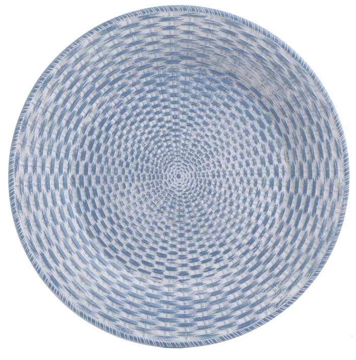 Блюдо из мдф синего цвета