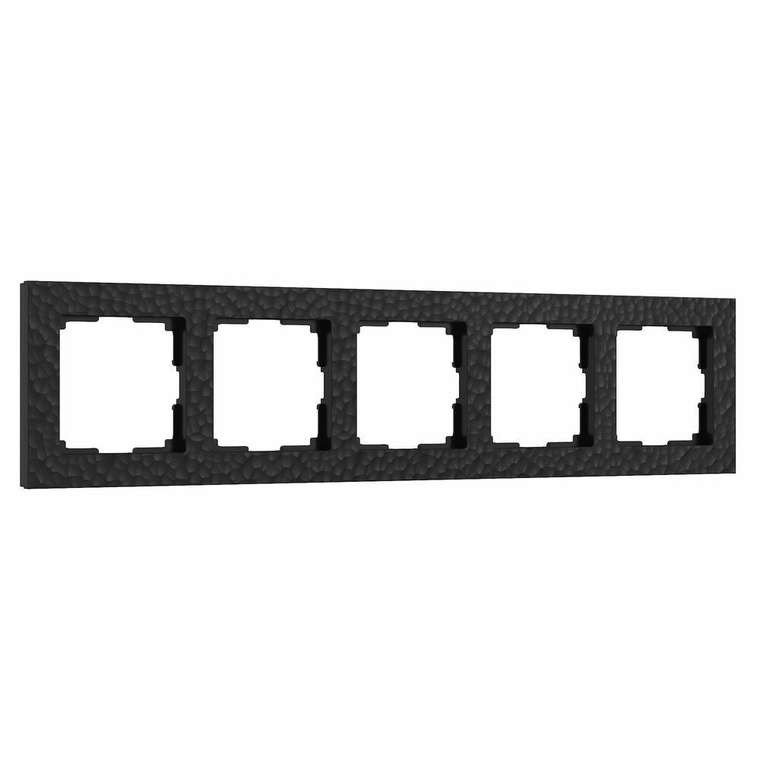 Рамка из пластика на 5 постов Hammer черный W0052408