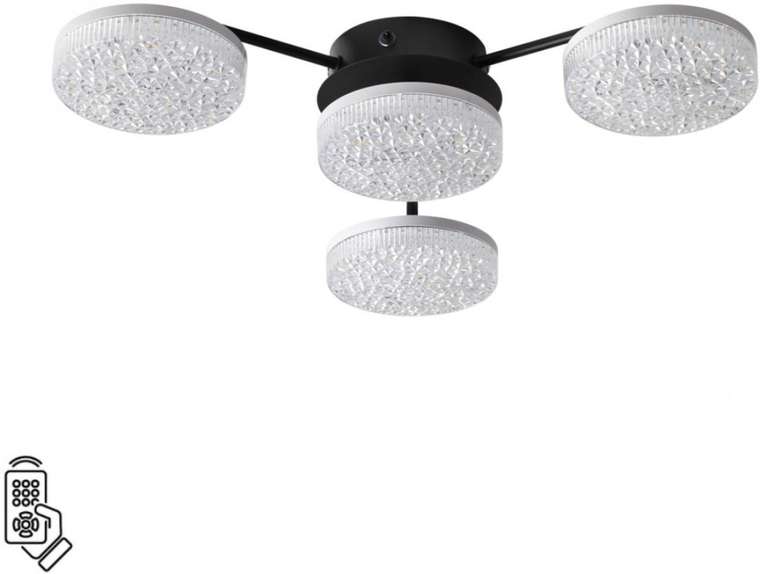 Потолочная люстра Lumion Didana 8236/4CL черный, металл/акрил с пультом ДУ LED 55W 3000-6000К 220V