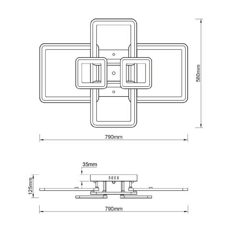 Потолочная люстра Plain 10286/6LED (акрил, цвет белый)