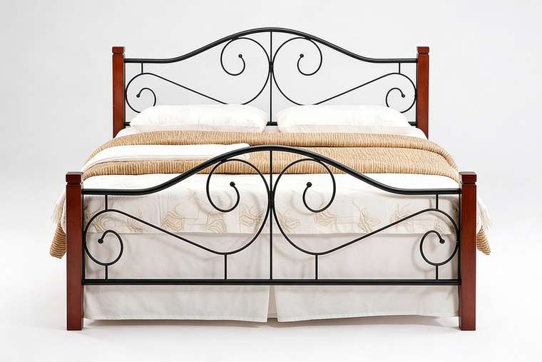 Кровать Violetta 120х200 черно-коричневого цвета без подъемного механизма