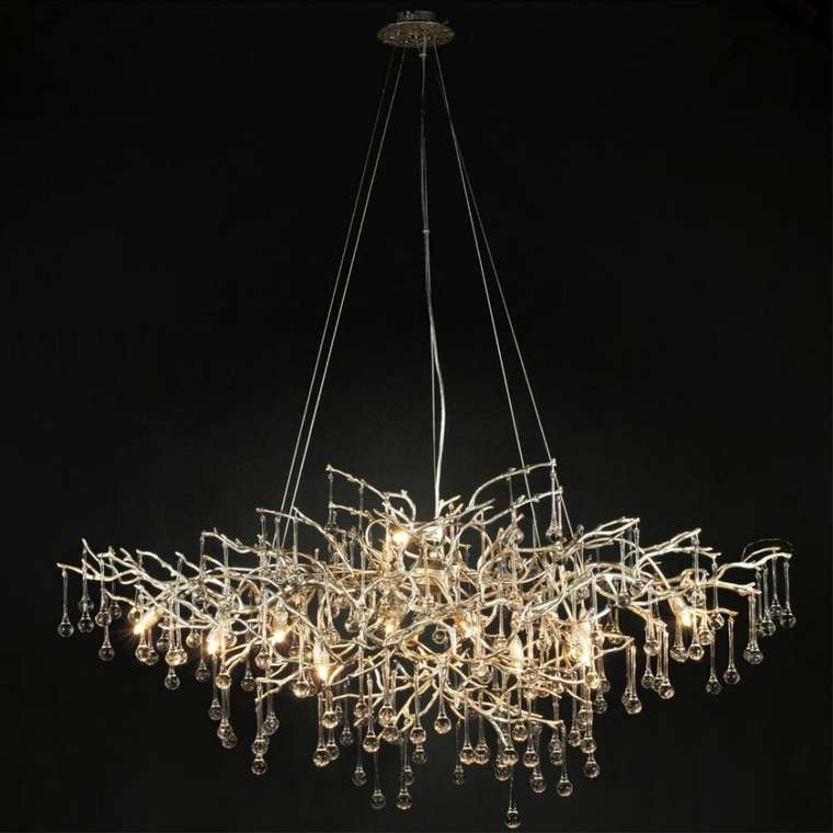 Подвесная люстра Bijout 10067/1250 SG (металл, цвет серебро)