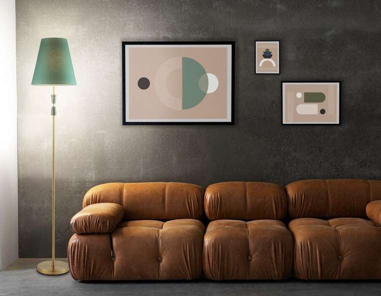 Торшер Classic LH75059 (ткань, цвет зеленый)