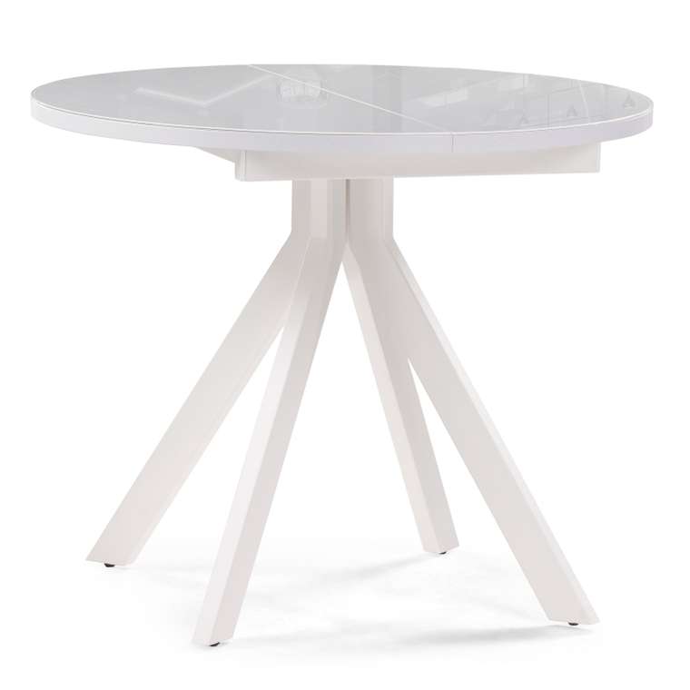 Раздвижной обеденный стол Ален белого цвета