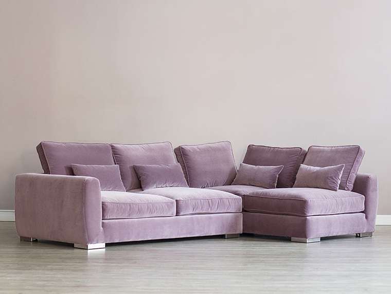 Угловой диван Moby пурпурного цвета